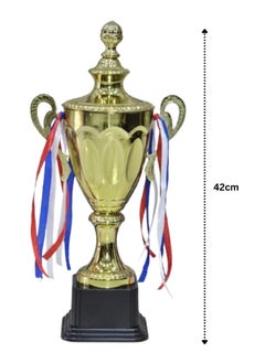Spall Set of 3 Gold Iron Metal Trophy Cups – 53cm, 48cm, 42cm | Premium Awards for Sports Events, Championships, Football Leagues & Team Collaboration  - Image 3