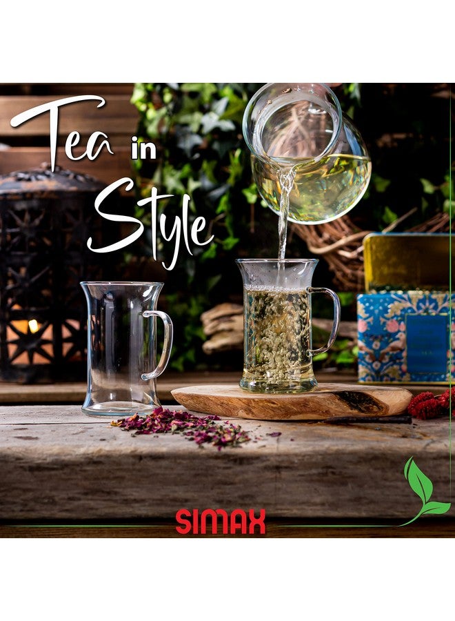 SIMAX Simax Glassware 20 Oz. Glass Teapot | Short Spout, Microwave and Stovetop Safe, Heat, Cold, and Thermal Shock Resistant Borosilicate Glass, Makes a Stunning Presentation - Image 3