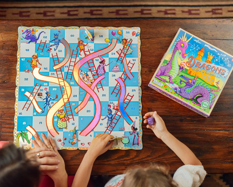 eeBoo: لعبة السلم والانزلاق التنين، تطور مهارات العد والصبر للأطفال، لعبة لوحية لامعة من الصعود والهبوط، مثالية للأعمار من 5 سنوات وما فوق - Image 4