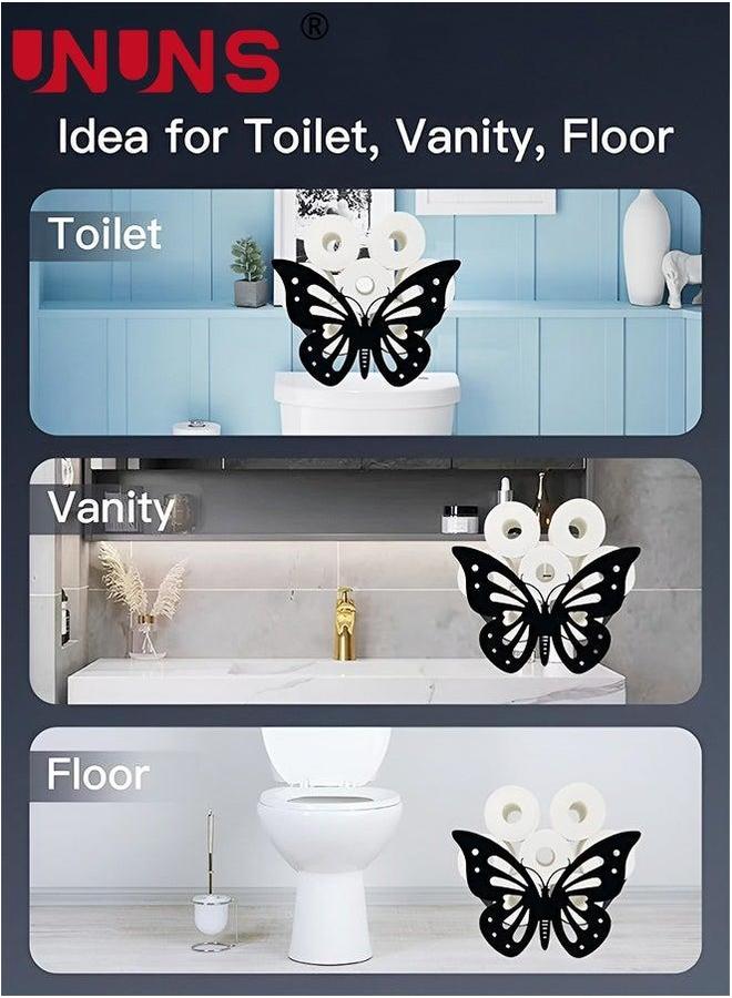 يو إن يو إن أس erfly Toilet Paper Holder,Animal Decorative Storage,Bathroom Wall Mounted Organizer Metal Decor Sculpture - Image 5