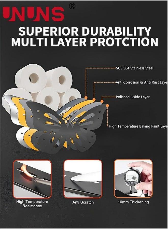 يو إن يو إن أس erfly Toilet Paper Holder,Animal Decorative Storage,Bathroom Wall Mounted Organizer Metal Decor Sculpture - Image 3