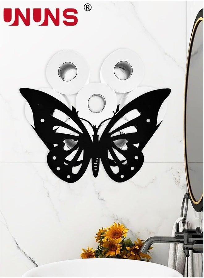 يو إن يو إن أس erfly Toilet Paper Holder,Animal Decorative Storage,Bathroom Wall Mounted Organizer Metal Decor Sculpture - Image 1