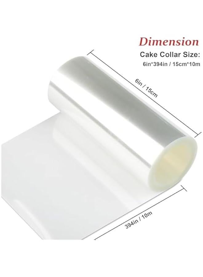 RYNX Cake Collar 6 x 394inch/1 RollTransparent Acetate Cake Roll Professional Acetate Sheets for Baking Elegant Cake Wrapping Edge Decorating - Image 3