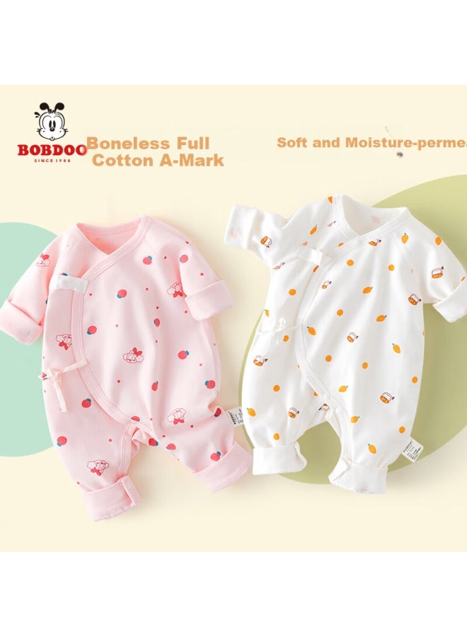 Babu Bean Baby Clothes Pure Cotton Autumn And Winter Newborn Baby Romper Long Sleeve 0-3 Months Baby Autumn Outfit Ha Yi Crawling Clothes Monk Clothes - Image 2