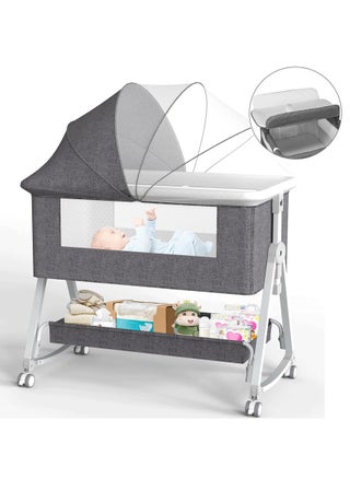 All-in-One Baby Bassinet with Changing Table, 3-in-1 Bedside Sleeper, Bassinet with Wheels, Breathable Mesh, and Spacious Storage - pzsku/ZEA4A7441936757366366Z/45/_/1736502796/fee6607c-949b-4af6-b707-9cf3d6f36410