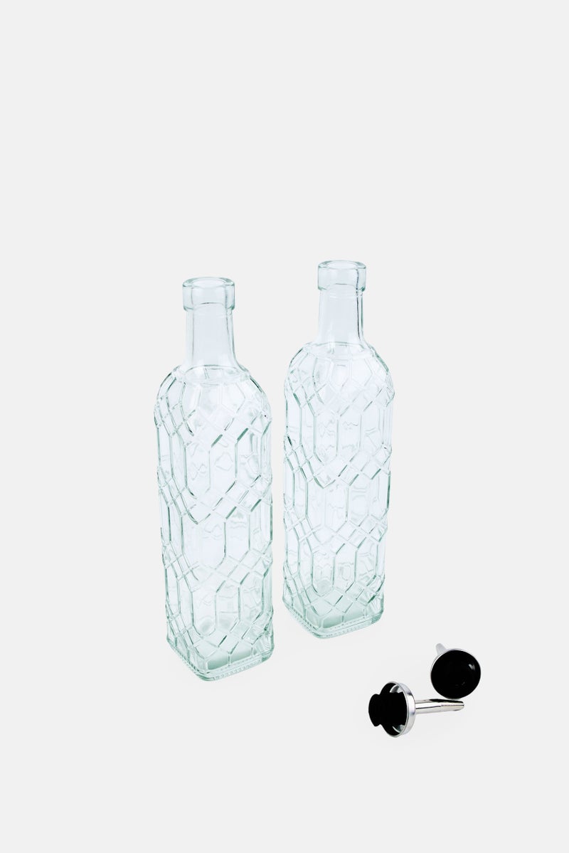 Bombay 2 Pieces Oil And Vinegar Bottles, Transparent - Image 3