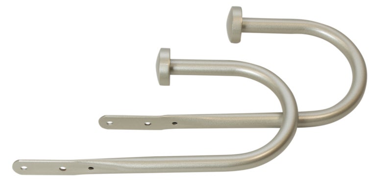 Meriville Set of 2 Decorative Pewter End Cap Window Curtain Holdbacks for Draperies 9 Wide