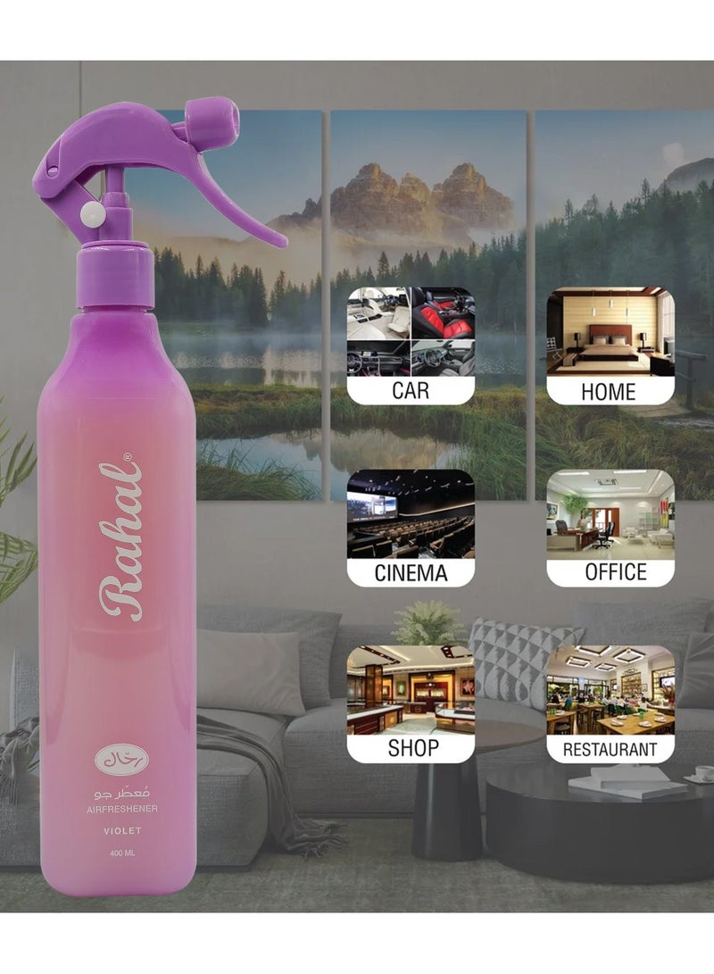 Rahal Air Freshener For Car Home Office 400ml Long Duration Fragrance Airfreshener Voilet Color - Image 2