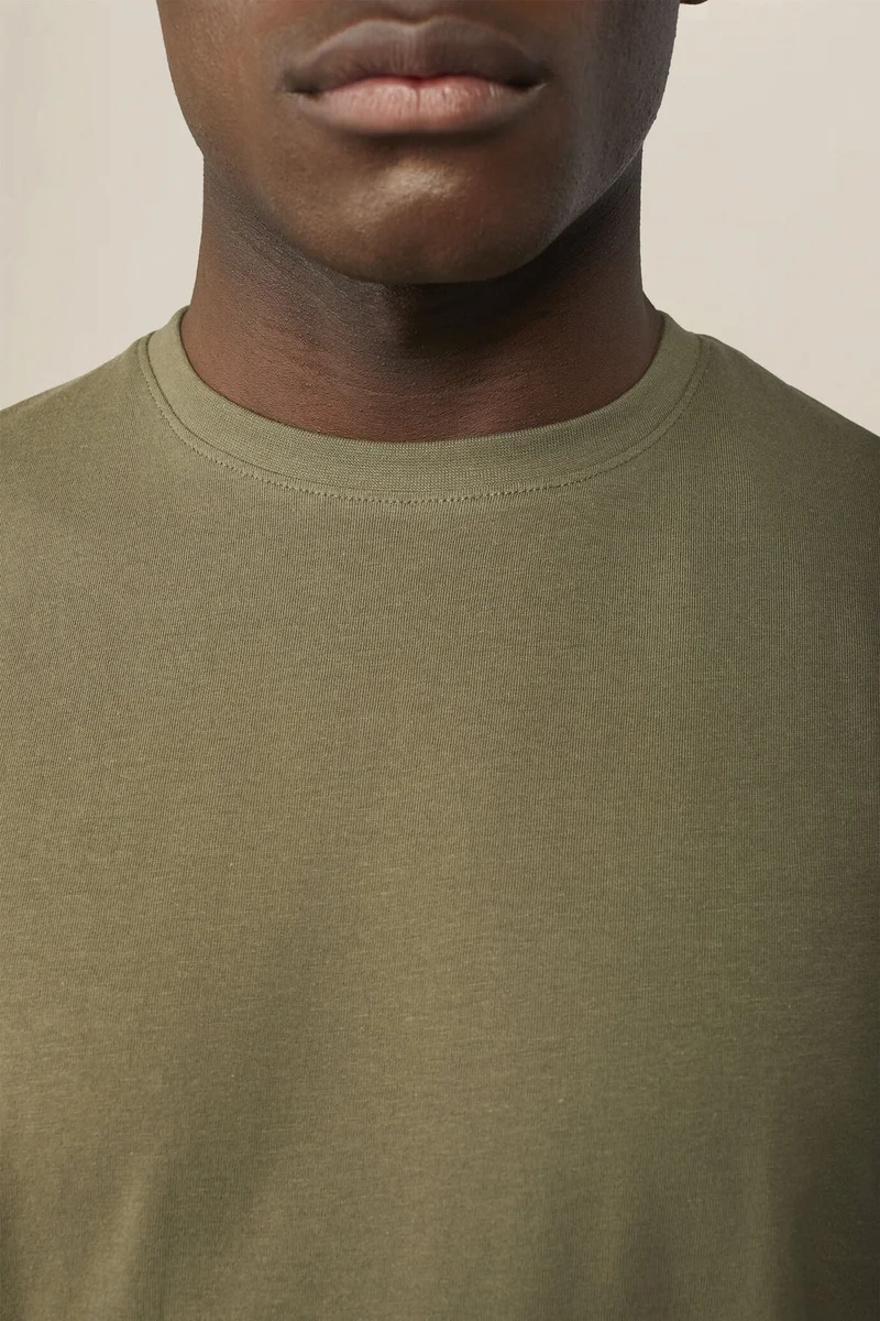 Doppelganger Green Men's regular fit 100% cotton jersey T-shirt - Olive Green for Men | Best Price UAE
