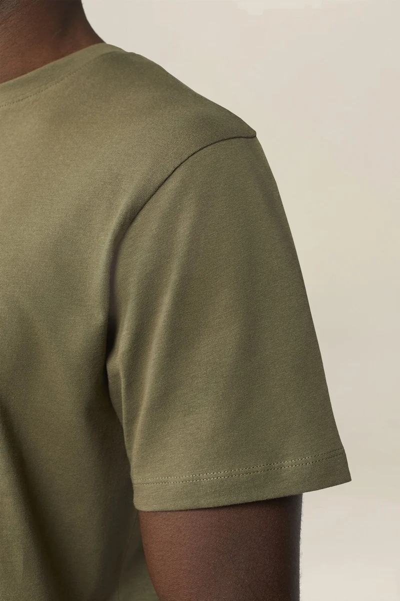 Doppelganger Green Men's regular fit 100% cotton jersey T-shirt - Olive Green for Men | Best Price UAE
