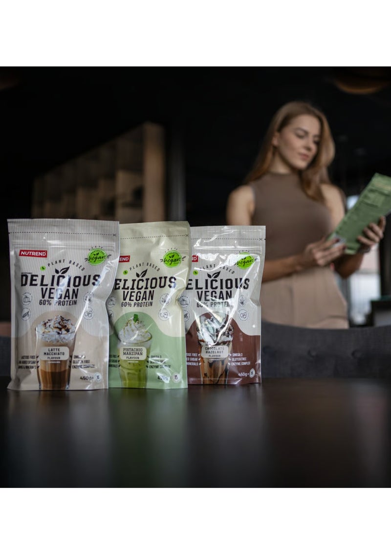 NUTREND Delicious Vegan 60% Protein 450 G, Chocolate Hazelnut - Image 3