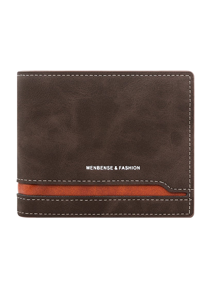 MenBense Business Men's Wallet Short Wallet Card Holder Document Bag 12*9.5*2.5cm - Image 1