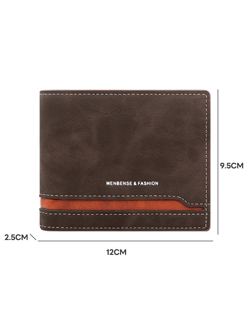 MenBense Business Men's Wallet Short Wallet Card Holder Document Bag 12*9.5*2.5cm - Image 5
