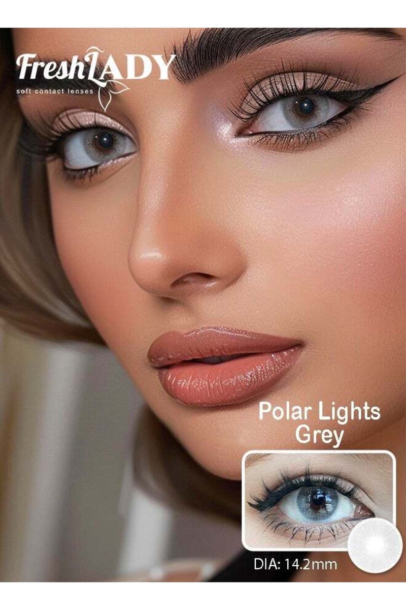 Freshlady Colored Lenses Polar Lights Grey 14.20mm Yearly Disposable for Daily Wear