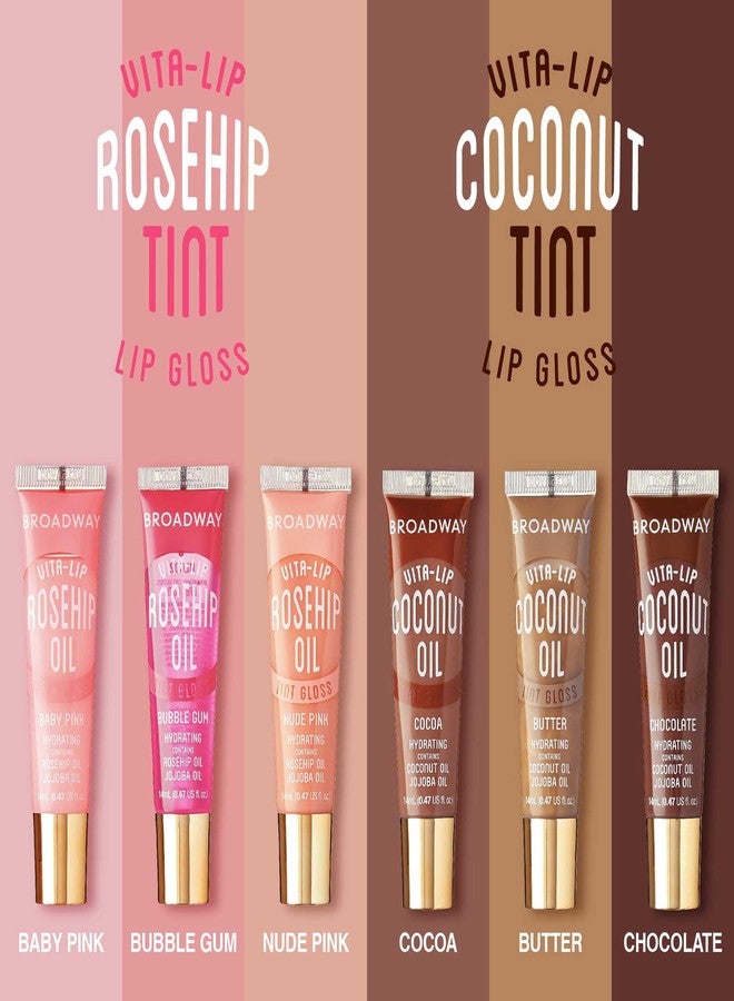 Ruby Kisses Broadway Vita-Lip Tinted & Clear Lip Gloss Set (6 Pack) Ultra-Hydrating & Soothing Formula with Vitamins, High-Shine Non-Sticky Finish Lip Balm, 3 Pcs Watermelon + 3 Pcs Grape Seed - Image 5