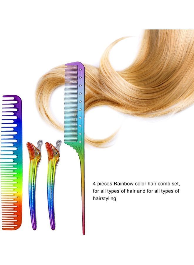 NIBEMINENT 4-Piece Hairdressing Combs Set Multicolour - Image 5