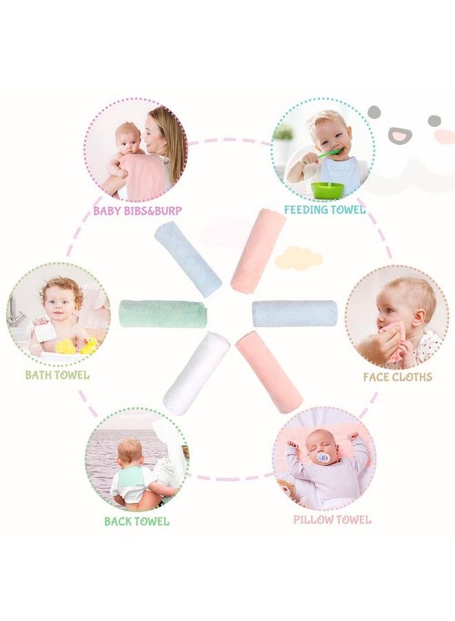Orighty Burp Cloths For Baby 8 Pack Super Soft & Highly Absorbent Coral Fleece Baby Burp Cloth 20 X 10 Inch Gentle & Large Burp Rugs For Baby Sensitive Skin Burping Cloths For Newborn Essential - Image 4