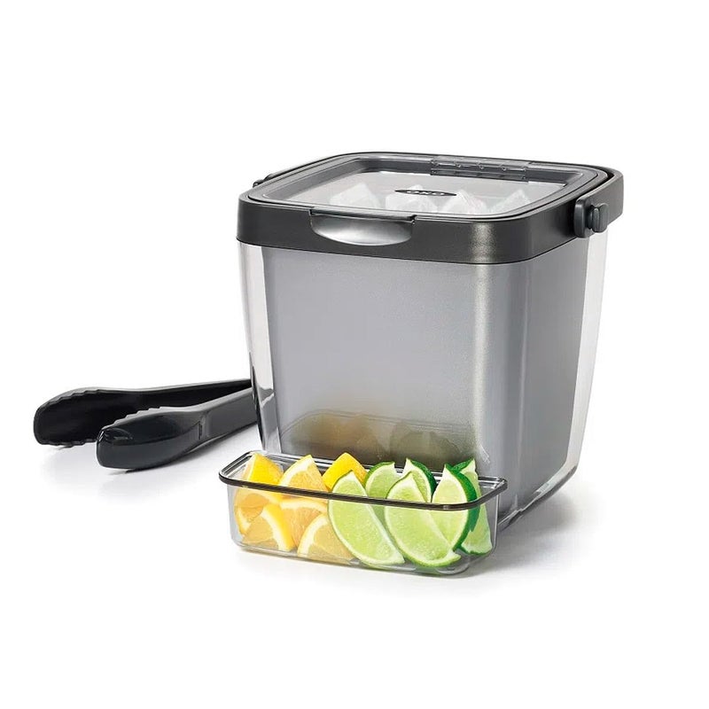 OXO Good Grips Double Wall Ice Bucket with Tongs and Garnish Tray - Image 1