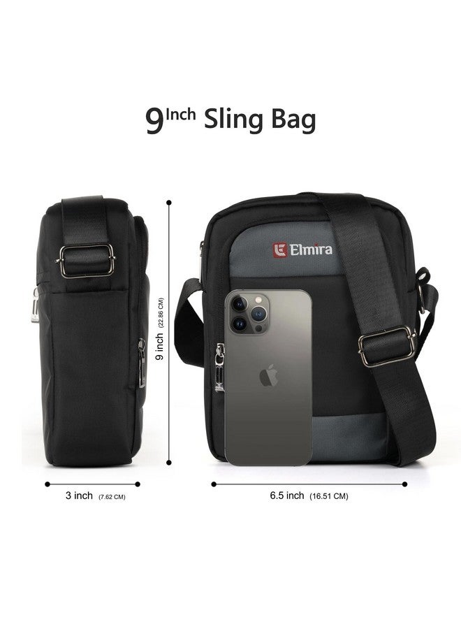 Elmira ELMIRA Sling Bag for Men & Women - Passport Bag for Men Travel, side chest crossbody shoulder Water resistant hand bag for men travel, small cash collection stylish bags for men (black) - Image 3