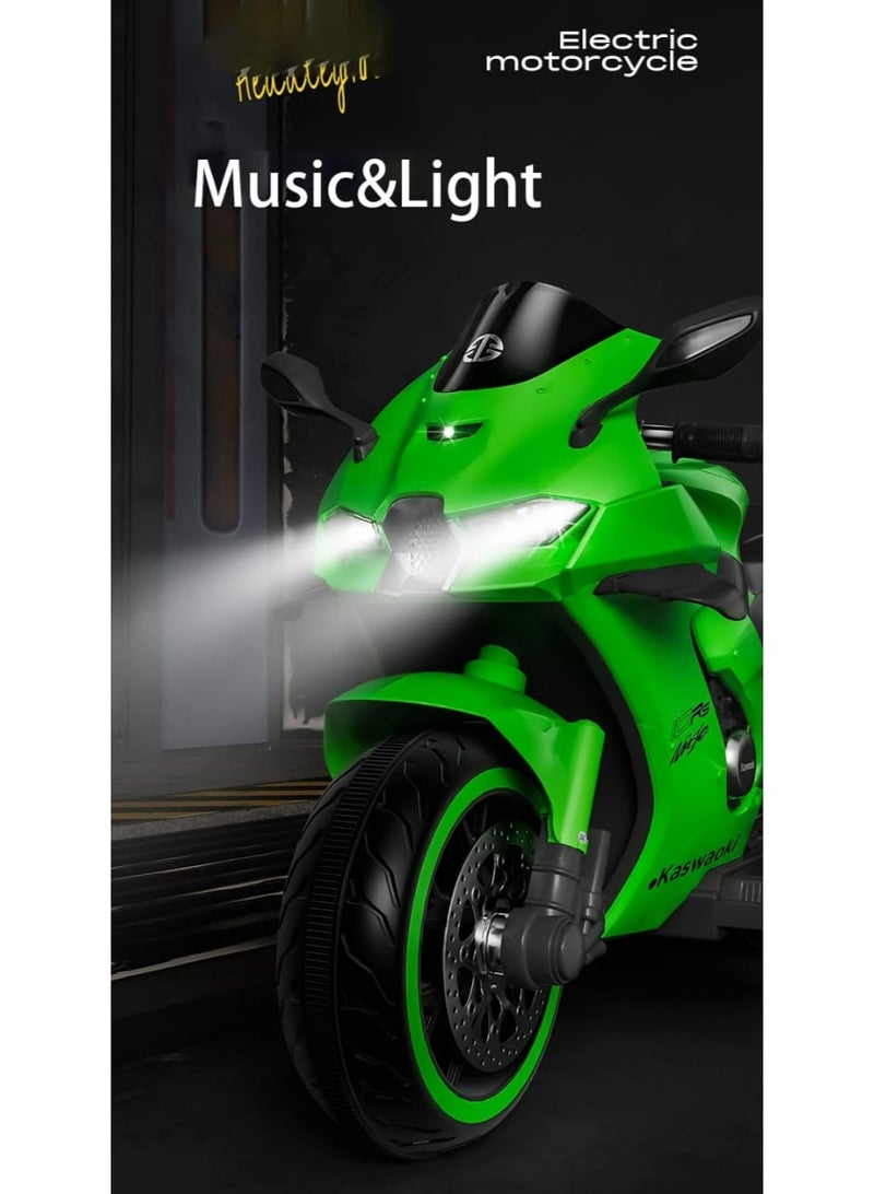 Electric motorcycle for children to ride on, racing motorcycle with a real design for children, multi-colored for boys and girls (red) - Image 4