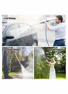 Y&D High Pressure Power Washer for Garden Hose Portable Washing Wand Water Car Outdoor Window with 2 Nozzle Blue  - Image 2