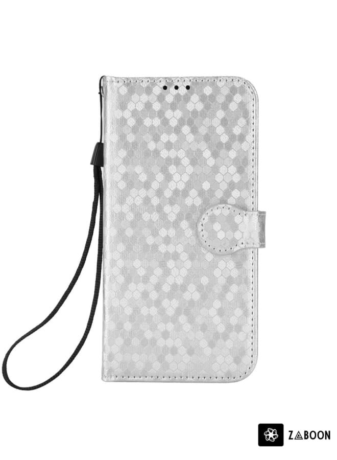 Zaboon Protective Case For Sharp Aquos Wish 3 Honeycomb Dot Texture Leather - Image 2