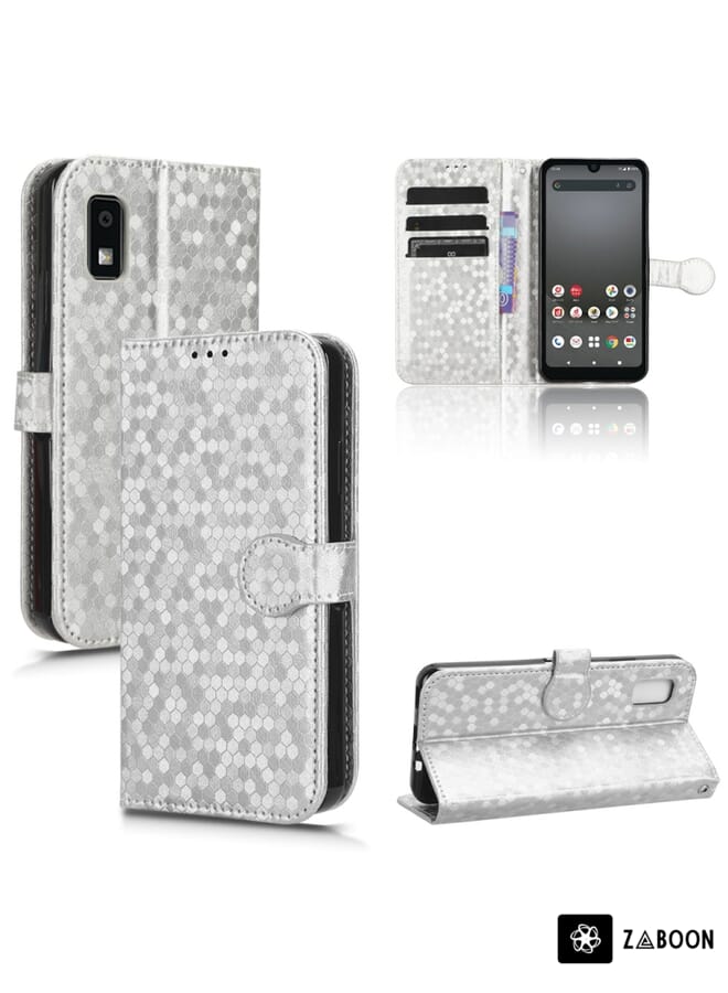 Zaboon Protective Case For Sharp Aquos Wish 3 Honeycomb Dot Texture Leather - Image 1
