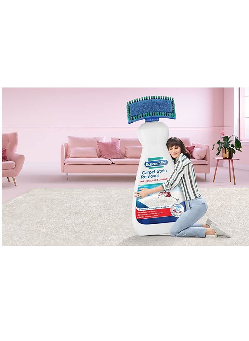 Dr. Beckmann - Dr.Beckmann Multi-purpose Carpet Stain Remover Shampoo with Cleaning Brush with advanced Oxi Powered Formula, Easy to use, Home Essentials, DIY, Suitable for tough stains & odours- 650ml - Image 1