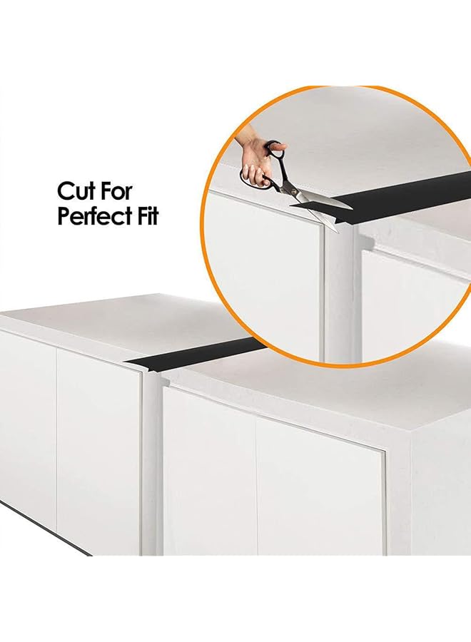 إيروريكس عبوة من 2 غطاء سيليكون لسد فجوات الموقد، مقاوم للحرارة، بين أسطح الفرن والمواقد والغسالات والغسالات والمجففات مقاس 25 بوصة - Image 3