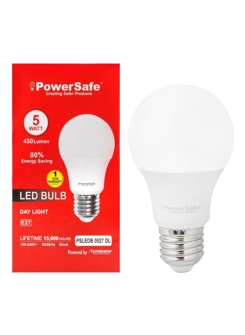 PowerSafe LED Bulb 5W Day Light E-27 PSLEDB 0527 DL