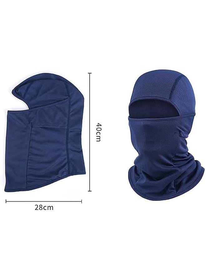 MXN 3 Pcs Balaclava Face Mask, Protection Hood Breathable Mask, Sun UV Breathable Protection Hood for Men Women Skiing Snowboarding Cycling Hiking (Black, Navy Blue, Grey) - Image 2