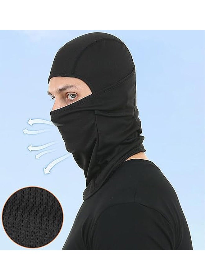 MXN 3 Pcs Balaclava Face Mask, Protection Hood Breathable Mask, Sun UV Breathable Protection Hood for Men Women Skiing Snowboarding Cycling Hiking (Black, Navy Blue, Grey) - Image 5