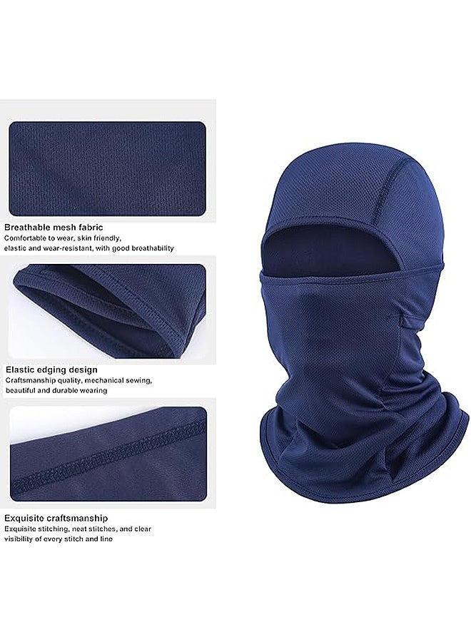 MXN 3 Pcs Balaclava Face Mask, Protection Hood Breathable Mask, Sun UV Breathable Protection Hood for Men Women Skiing Snowboarding Cycling Hiking (Black, Navy Blue, Grey) - Image 3