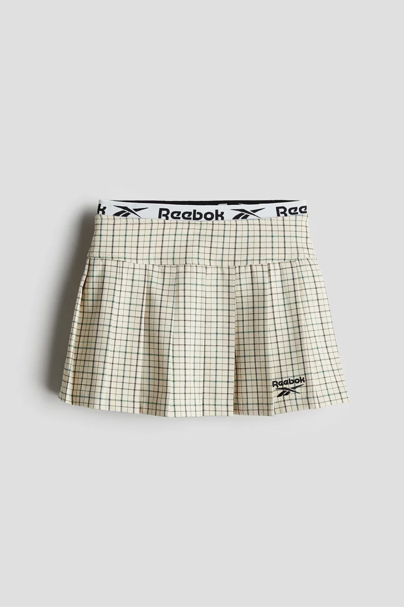H&M Pleated Motif-Detail Skirt