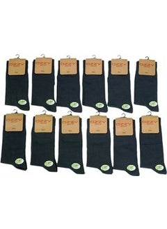 Ozzy Socks 12 Li Bamboo Seamless Men's Socks Black-Navy Blue-Smoked 