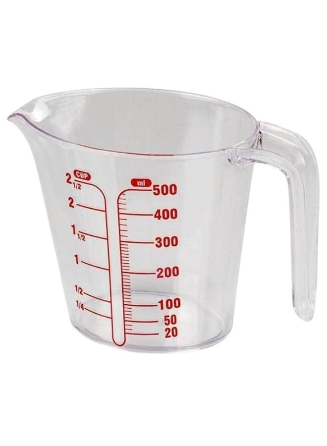 Sun Plastik دورق معيار اكليريك، كوب قياس متدرج (500 مل) - Image 1