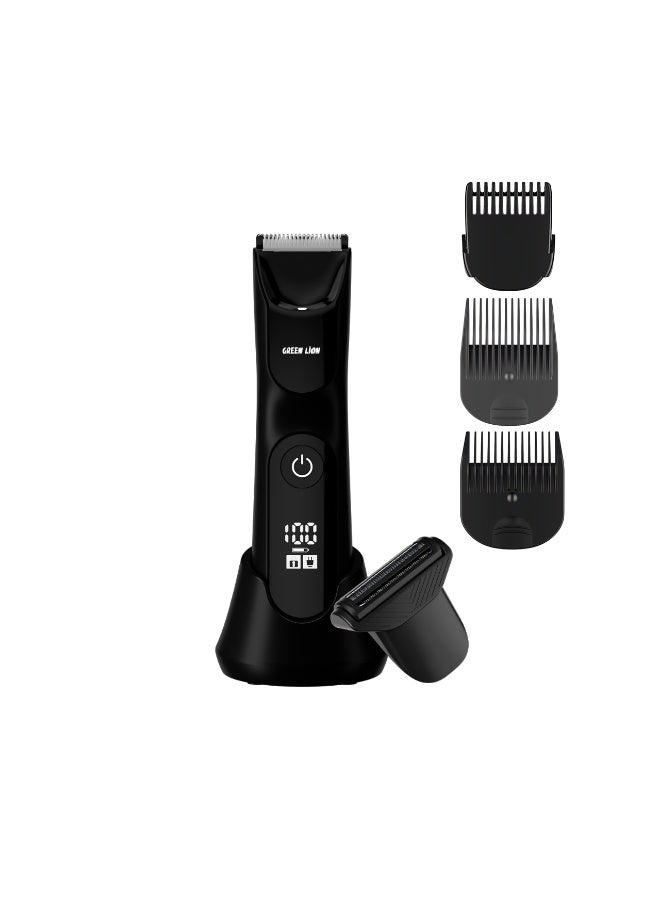 GREEN LION Sensitive Duo Hair Trimmer & Shaver with 1.5H Working Time / Skin Safe Blades / Combs Included / IPX7 Waterproof / Ceramic & Stainless Steel Blade Material / Travel Lock Function - Black - Image 1