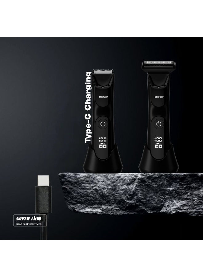 GREEN LION Sensitive Duo Hair Trimmer & Shaver with 1.5H Working Time / Skin Safe Blades / Combs Included / IPX7 Waterproof / Ceramic & Stainless Steel Blade Material / Travel Lock Function - Black - Image 5