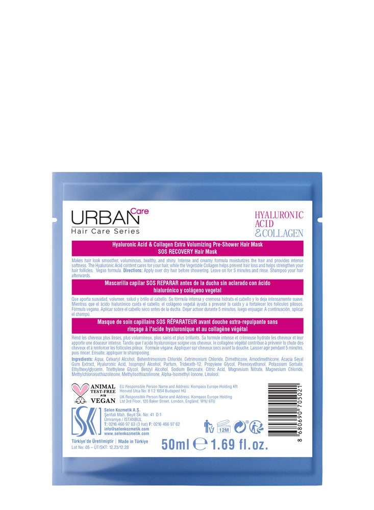 Urban Care Urban Care Hyaluronic Acid & Collagen S.O.S Recovery Pre-Hair Mask  - Image 3