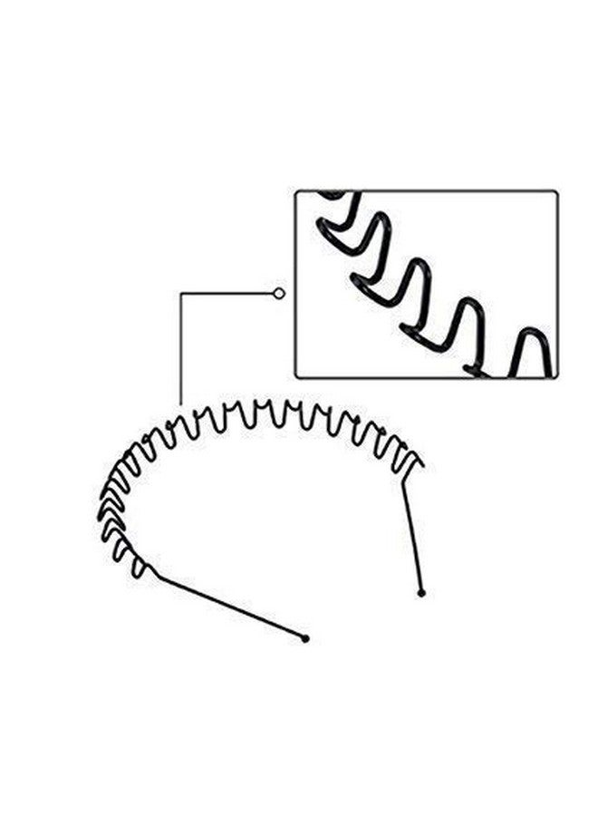 ELRINZA (Hair Band Pack Of 2) For Men And Women Daily Use Black Spring Zigzag Wave Metal Hair Hoop Band Pack Of 2 Color Black - Image 3