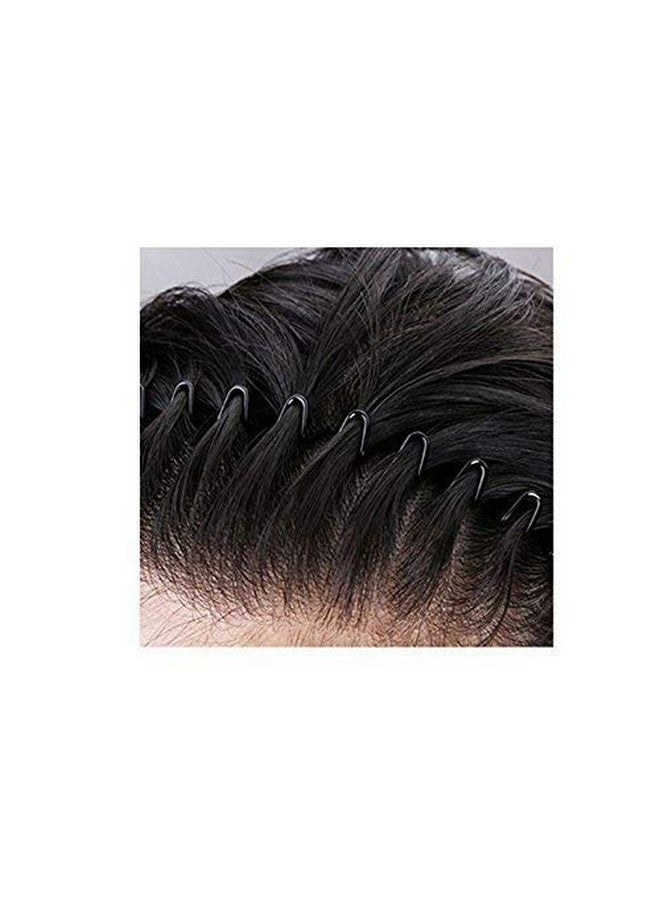 ELRINZA (Hair Band Pack Of 2) For Men And Women Daily Use Black Spring Zigzag Wave Metal Hair Hoop Band Pack Of 2 Color Black - Image 4