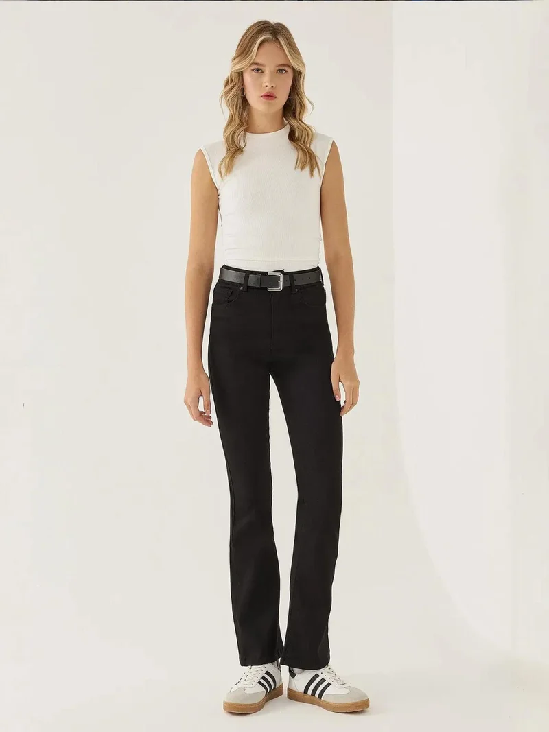 زوبعة بلوزة جيرسي مكشكشة