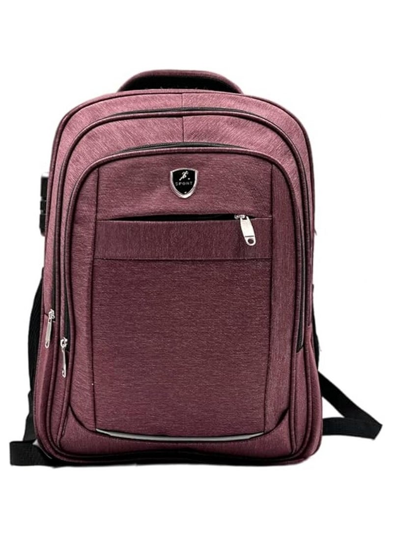 VIO Lightweight Water Resistant Laptop Backpack Multi Compartment Unisex Travel Hiking Bag with USB Charging Port Number Lock Reflector Durable Work Bag for Office College School Kids Men Women  - Image 4