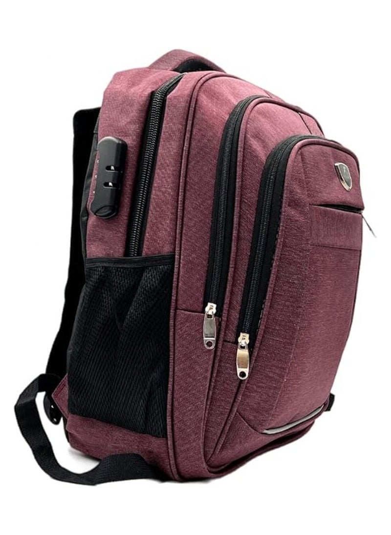 VIO Lightweight Water Resistant Laptop Backpack Multi Compartment Unisex Travel Hiking Bag with USB Charging Port Number Lock Reflector Durable Work Bag for Office College School Kids Men Women  - Image 5