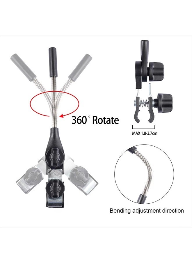GRANDMEI - Chair Umbrella with Clamp,46 inches UPF 50+ Clip on Parasol for Patio,Beach Chairs,Strollers,Wheelchairs,Golf Carts (White/Blue) - Image 1