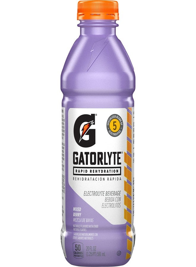 Gatorade Gatorlyte Rapid Rehydration Electrolyte Beverage, Mixed Berry, 20oz Bottle - Image 1
