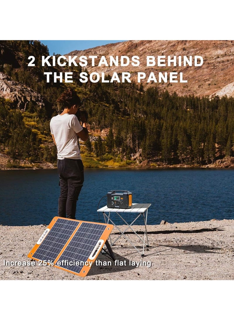 FlashFish 60W 18V Foldable Solar Panel, Charger for Portable Power Station Solar Generator  - Image 3