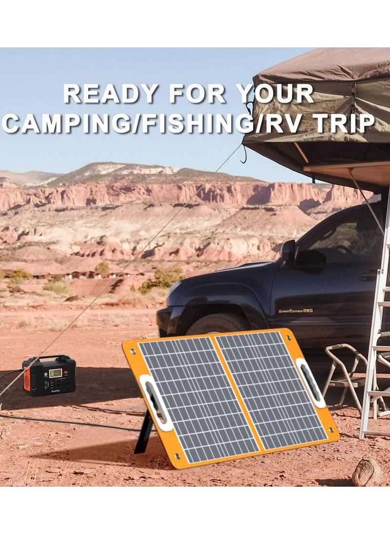 FlashFish 60W 18V Foldable Solar Panel, Charger for Portable Power Station Solar Generator  - Image 4