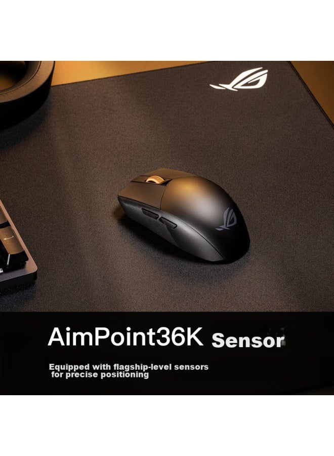 Rog Yingren 3 Wireless Mouse, 36000 Dpi, Up To 618h Battery Life, E-sports Gaming, Lightweight, Symmetrical Design, Rgb Lighting Effects, Black - Image 4