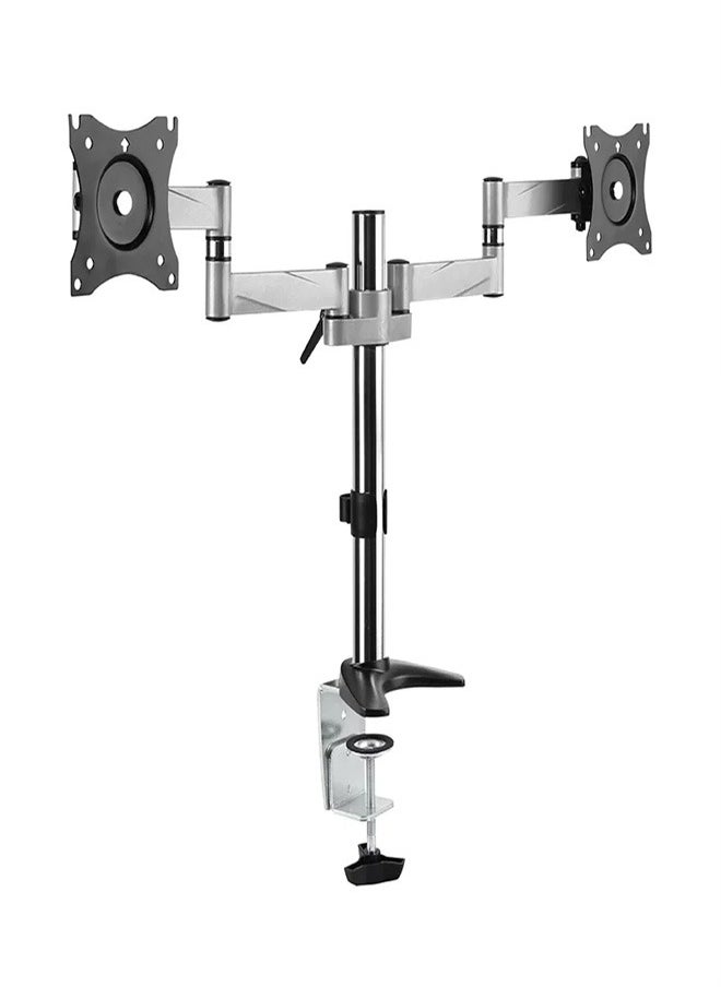 Skill Tech SH110 C024 Aluminum Dual Monitor Desk Mount Bracket For Most 13"-32" Monitors/TVs, VESA 100x100, Max Load Capacity 8 Kg  - Image 1
